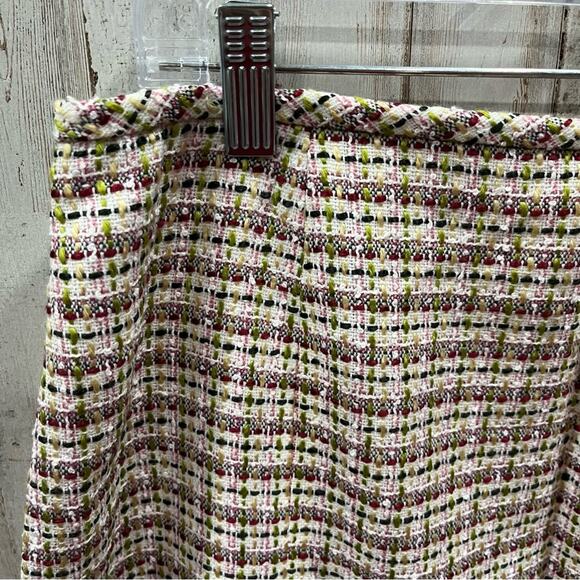 New! Isabel & Nina Pink Green Retro Tweed Aline Skirt Womens 14 - Picture 2 of 8
